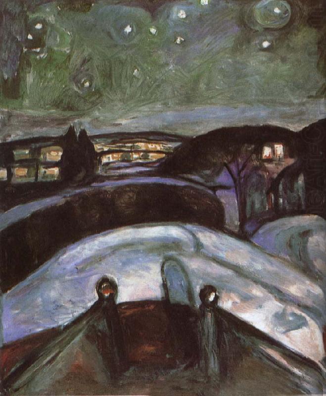 Edvard Munch Moonlight oil painting picture